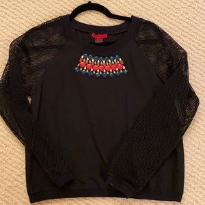 Vivienne Tam Embellished Silk Sweater